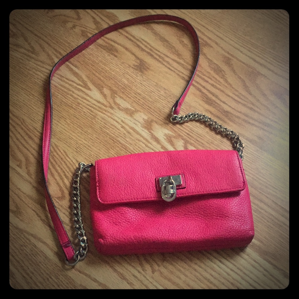 Calvin Klein Pink Crossbody w/ silver hardware